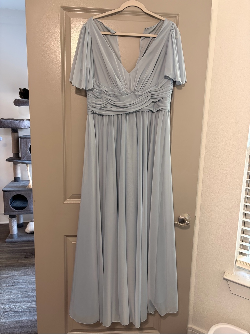 Light blue maxi dress | formal evening dress